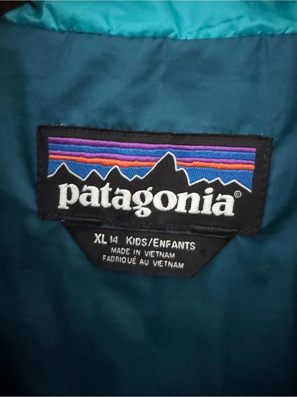 Patagonia Teal Quilted Zip-Up Jacket